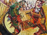 KOMÖDIANTEN MÖGEN EINANDER NICHT, Öl auf Leinen,  150 x 200 cm.jpg